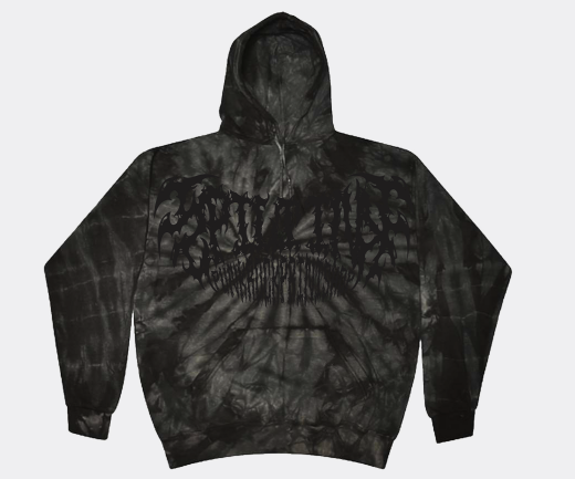 Spilt Ink Glowpuff Hoodie Spider Black