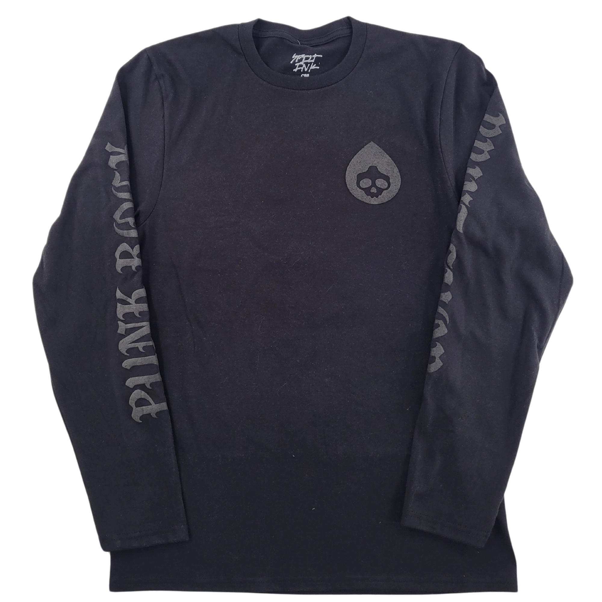 Spilt Ink Black on Black Long Sleeve