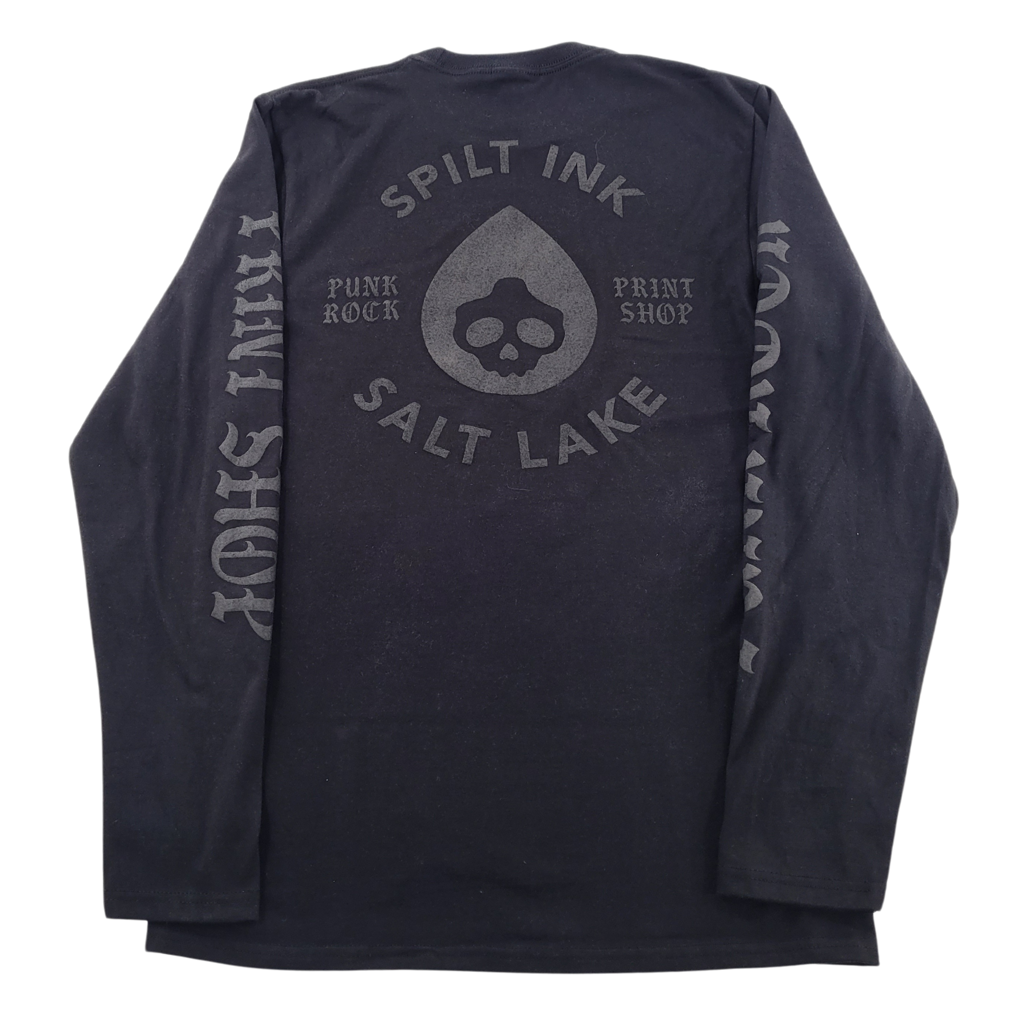 Spilt Ink Black on Black Long Sleeve
